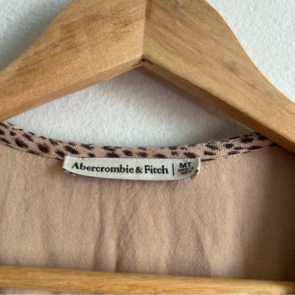 Abercrombie & Fitch Sz MT Cheetah Neutral Wrap Dress - Picture 6 of 12
